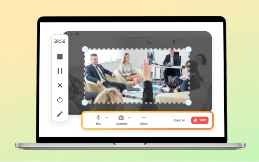 AI video generator screen recording tool for capturing and narrating tutorials or demos.